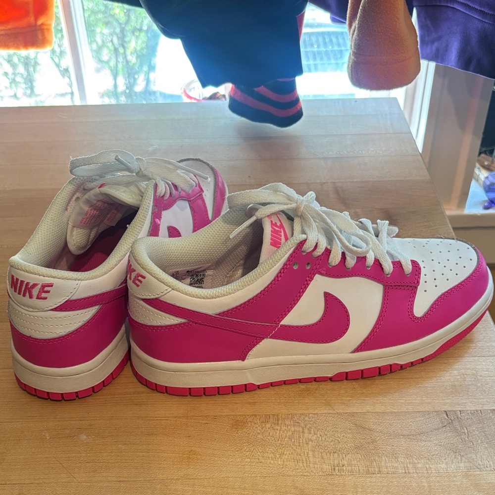 Nike White and Pink Dunks